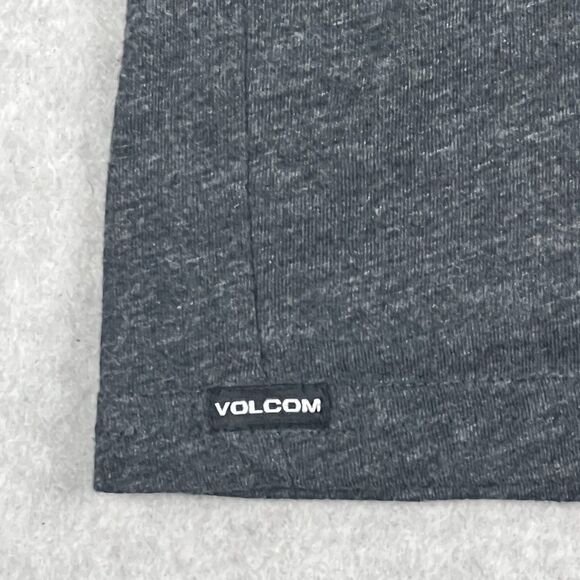 Volcom Top Mens Large Grey Splicer Graphic Tee Modern Fit Shirt Stone 1991 Retro - Picture 13 of 14